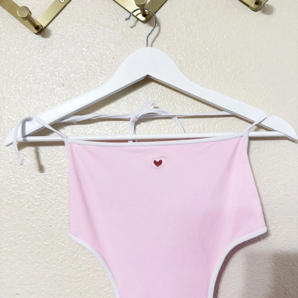 NWT Frankie’s Bikinis x Victorias Secret Amalia Heart Cut Out One Piece Swimsuit